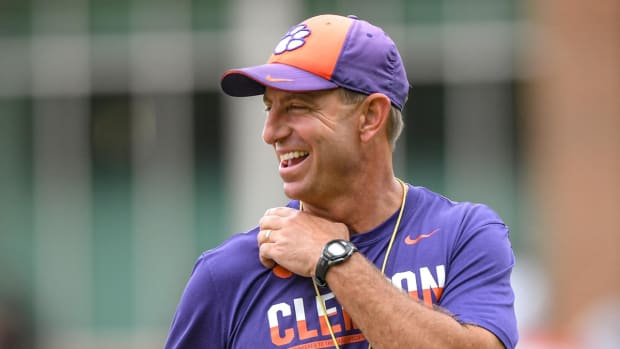 Dabo Swinney at high school camp held in Clemson